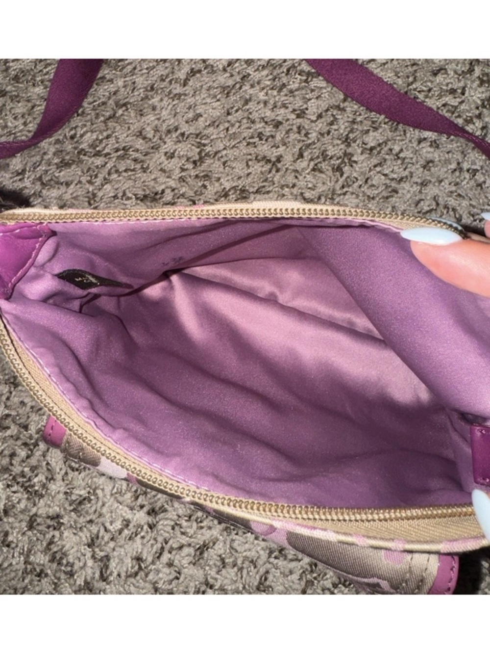 Coach Lilac and Pink Signature Crossbody with Detachable Strap (Penelope) - Picture 7 of 11